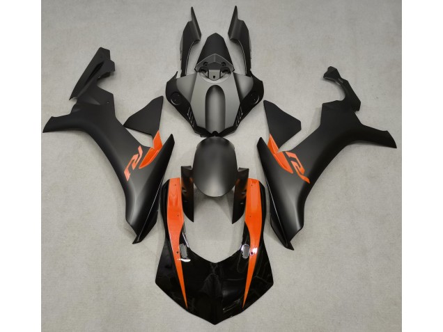 Online 2015-2019 Yamaha R1 Fairings - Matte Black & Orange Online 2015-2019 Yamaha R1 Fairings - Matte Black & Orange