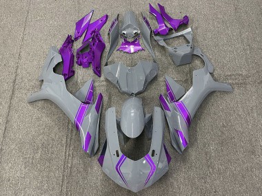 Online 2015-2019 Yamaha R1 Fairings - Nardo Gray & Purple Accents