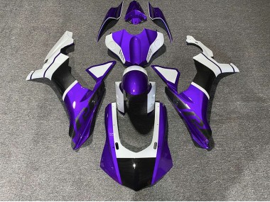 Online 2015-2019 Yamaha R1 Fairings - Purple & Carbon Fiber Accents