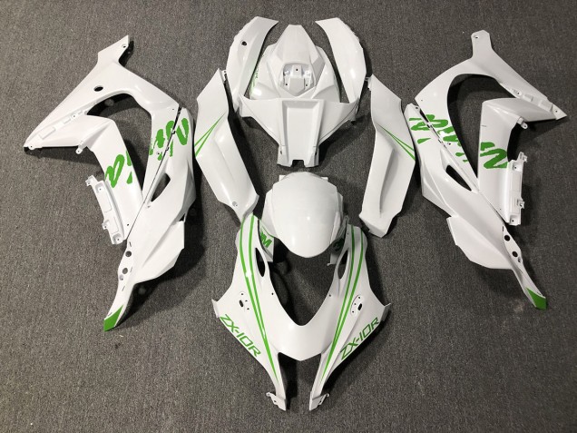 Online 2016-2019 Kawasaki ZX10R Fairings - Pearl Green White Kawi Online 2016-2019 Kawasaki ZX10R Fairings - Pearl Green White Kawi