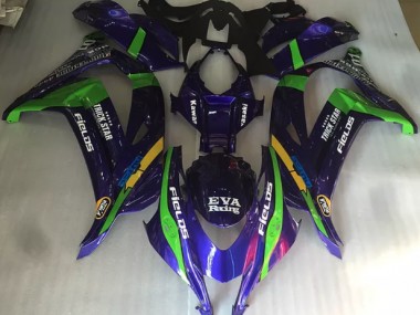 Online 2016-2019 Kawasaki ZX10R Fairings - Purple Green and Gloss