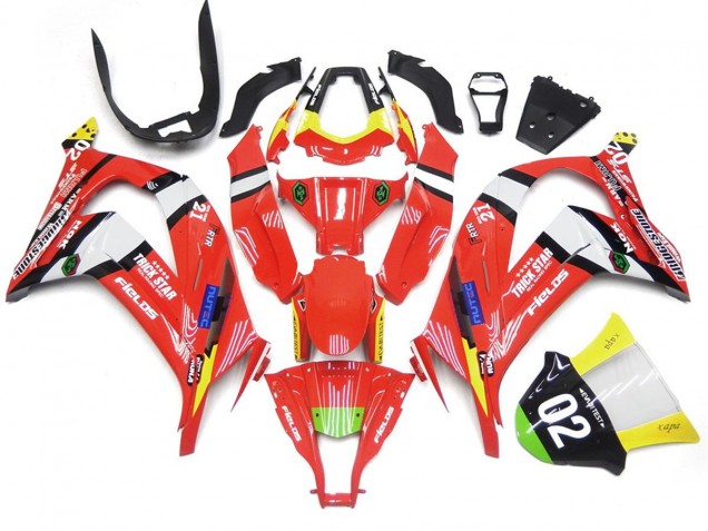 Online 2016-2019 Kawasaki ZX10R Fairings - Red and Black w White Online 2016-2019 Kawasaki ZX10R Fairings - Red and Black w White