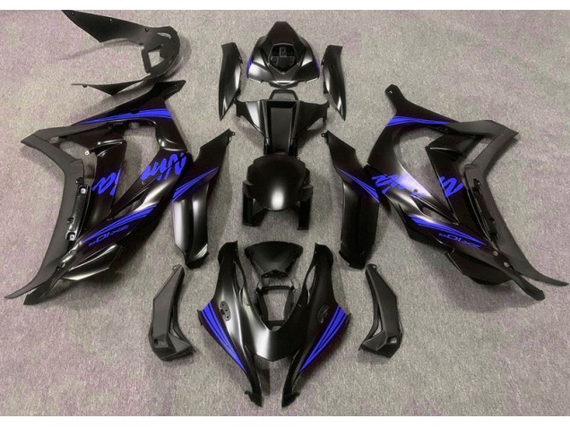 Online 2016-2019 Kawasaki ZX10R Fairings - Satin Black & Blue