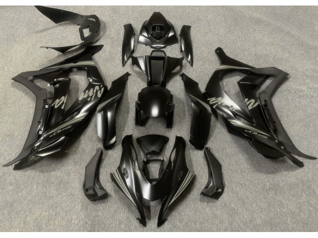 Online 2016-2019 Kawasaki ZX10R Fairings - Satin Black & Grey Online 2016-2019 Kawasaki ZX10R Fairings - Satin Black & Grey