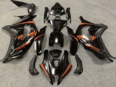 Online 2016-2019 Kawasaki ZX10R Fairings - Satin Black & Orange