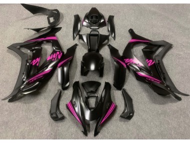 Online 2016-2019 Kawasaki ZX10R Fairings - Satin Black & Pink