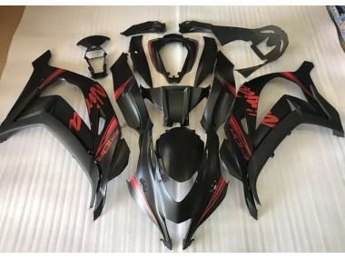 Online 2016-2019 Kawasaki ZX10R Fairings - Satin Black & Red