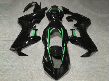 Online 2017-2019 Honda CBR1000RR Fairings - Gloss Black & Forest Green Lining
