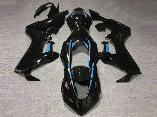 Online 2017-2019 Honda CBR1000RR Fairings - Gloss Black & Light Blue Lining Online 2017-2019 Honda CBR1000RR Fairings - Gloss Black & Light Blue Lining