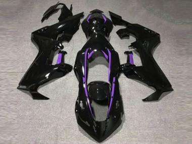 Online 2017-2019 Honda CBR1000RR Fairings - Gloss Black & Purple Lining