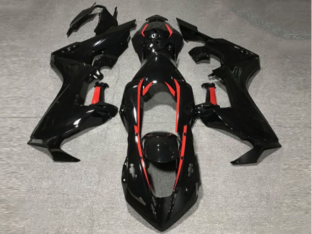 Online 2017-2019 Honda CBR1000RR Fairings - Gloss Black W Red Lining Online 2017-2019 Honda CBR1000RR Fairings - Gloss Black W Red Lining