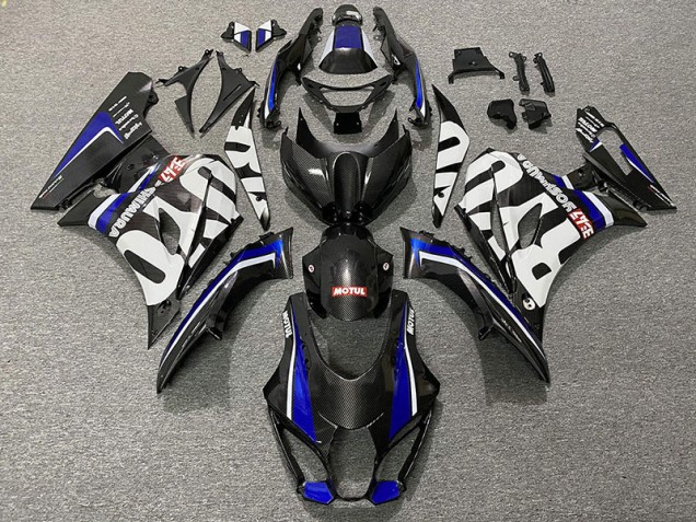 Online 2017-2019 Suzuki GSXR 1000 Fairings - Carbon Fiber Style & Blue