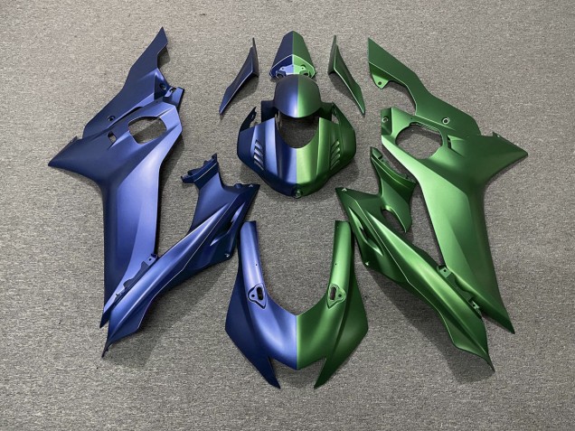 Online 2017-2019 Yamaha R6 Fairings - Blue and Green Split
