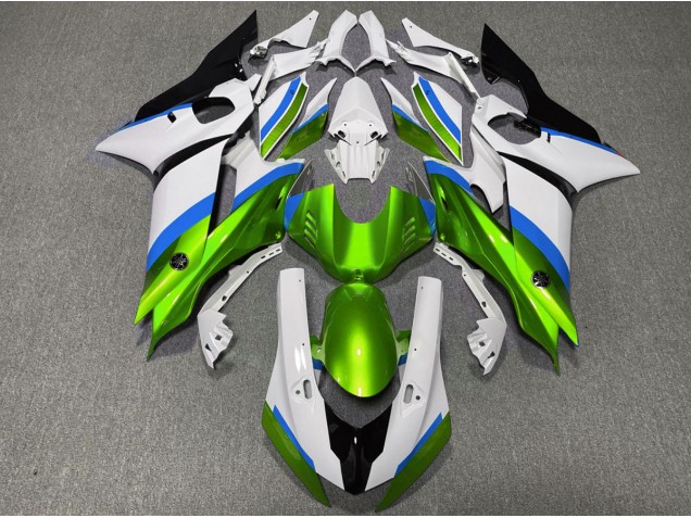 Online 2017-2019 Yamaha R6 Fairings - Gloss Green and Light Blue Online 2017-2019 Yamaha R6 Fairings - Gloss Green and Light Blue