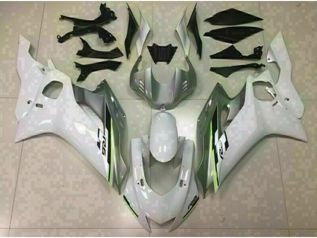 Online 2017-2019 Yamaha R6 Fairings - Gloss White and Silver