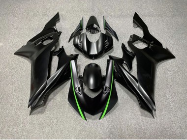 Online 2017-2019 Yamaha R6 Fairings - Matte Black & Green Accents
