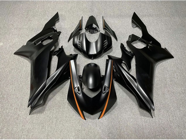 Online 2017-2019 Yamaha R6 Fairings - Matte Black & Orange Accents Online 2017-2019 Yamaha R6 Fairings - Matte Black & Orange Accents