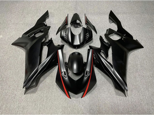 Online 2017-2019 Yamaha R6 Fairings - Matte Black & Red Accents Online 2017-2019 Yamaha R6 Fairings - Matte Black & Red Accents