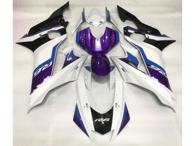 Online 2017-2019 Yamaha R6 Fairings - Purple and Gloss White
