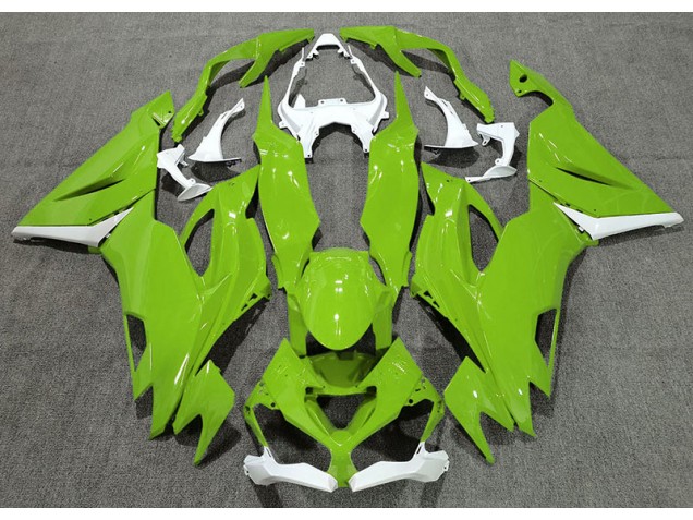 Online 2019-2020 Kawasaki ZX6R Fairings - Gloss Green & White