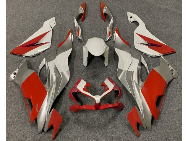 Online 2019-2020 Kawasaki ZX6R Fairings - Red White and Silver Online 2019-2020 Kawasaki ZX6R Fairings - Red White and Silver