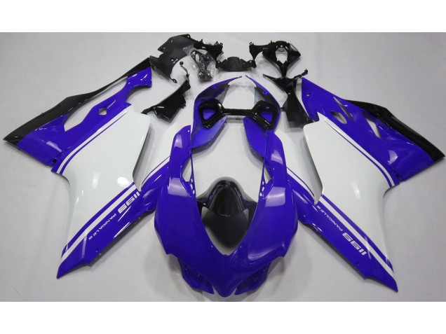Online Ducati 1199 Fairings - Gloss Blue White and Black Online Ducati 1199 Fairings - Gloss Blue White and Black