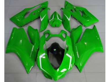 Online Ducati 1199 Fairings - Gloss Green & White